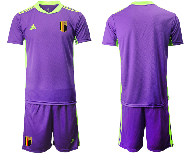 Men 2021 European Cup Belgium purple goalkeeper Soccer Jerseys1